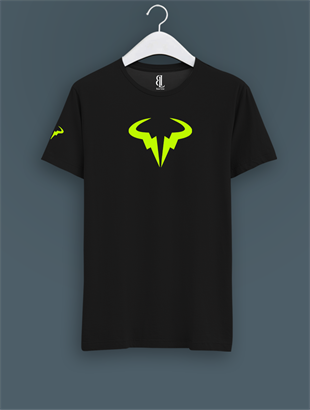 Nadal Neon Logo Siyah T-shirt