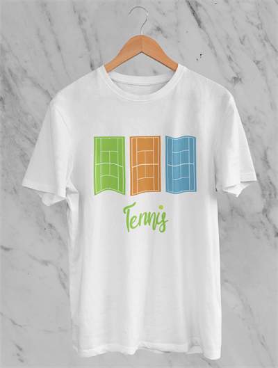 Tennis 3'lü Beyaz T-shirt