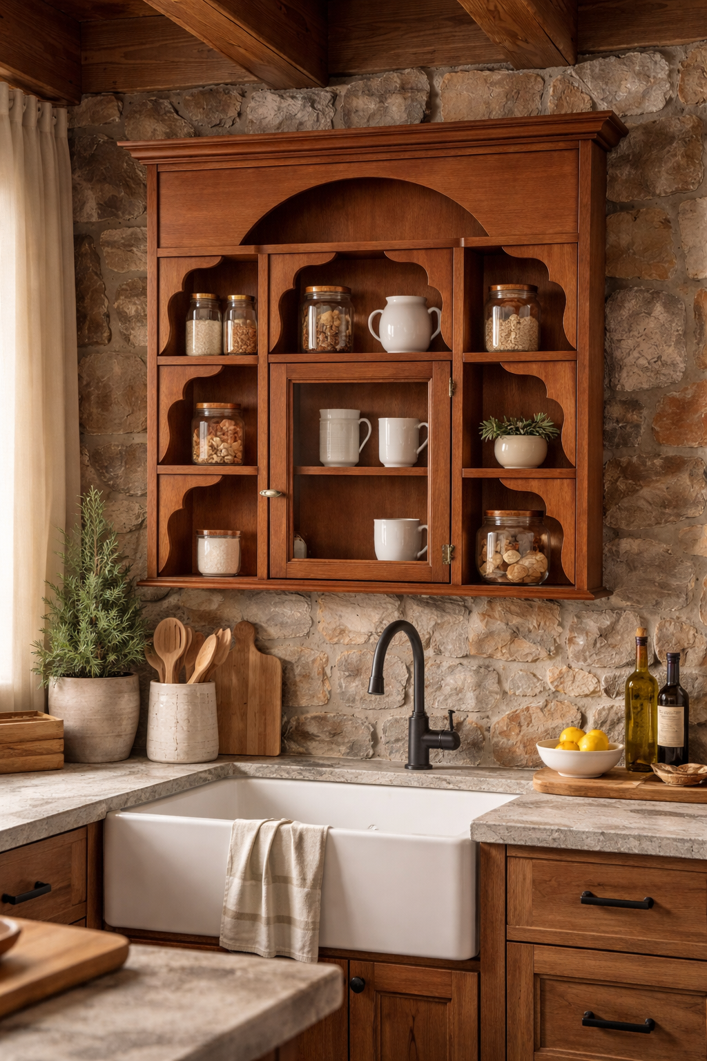 alberohome dekoratif duvar raflı dolap cok bolmeli modern dolap