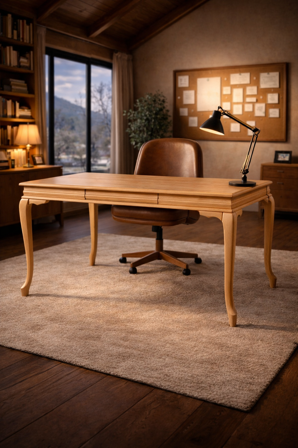 klasik ahşap çalışma masası modelı alberohome