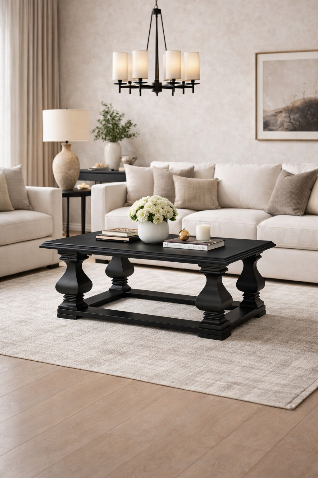 klasik beyaz orta sehpa 122x72 cm alberohome