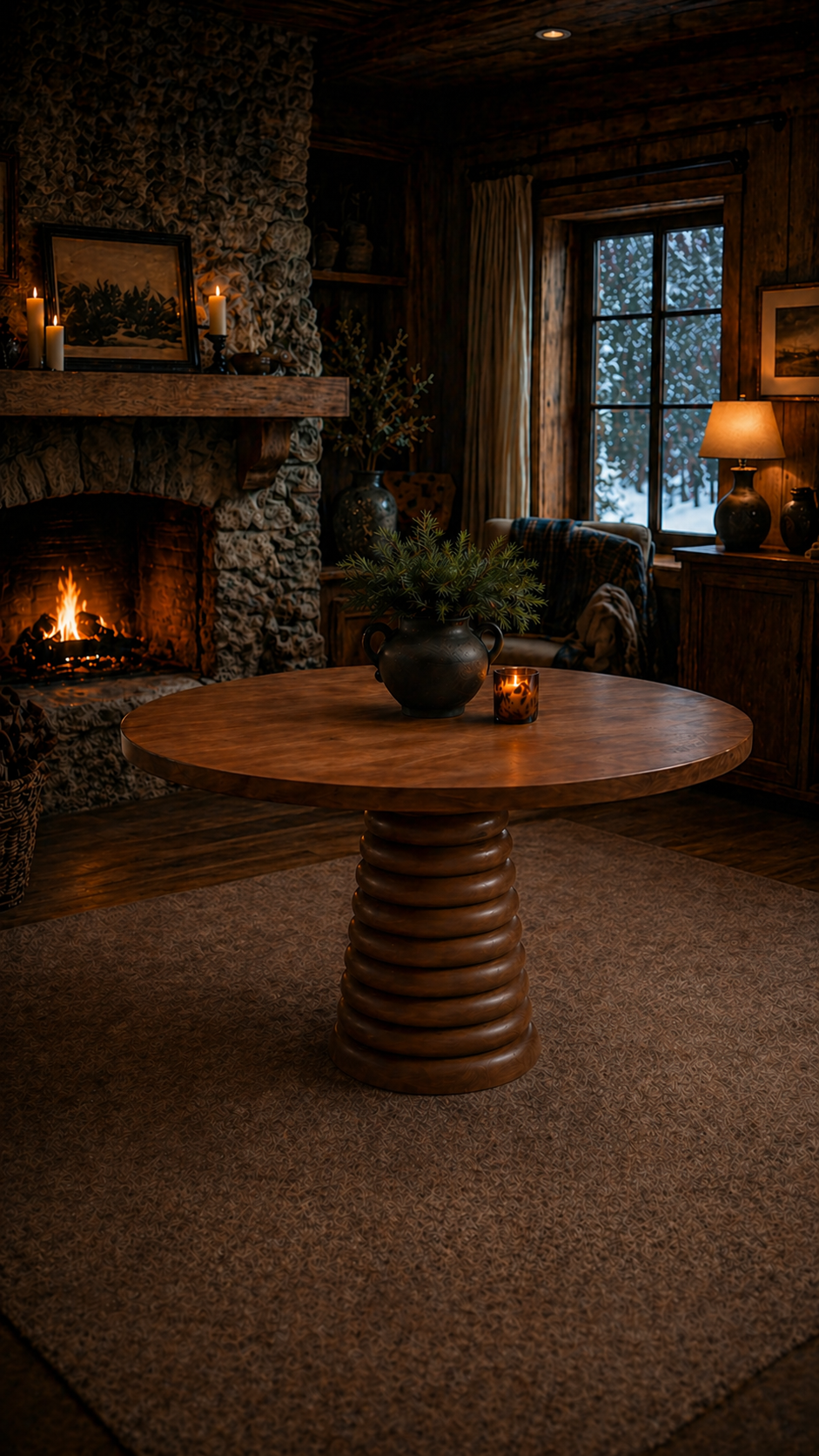 Rovena yuvarlak ahşap yemek masası modern tasarım naturel ceviz beyaz renk seçenekleri