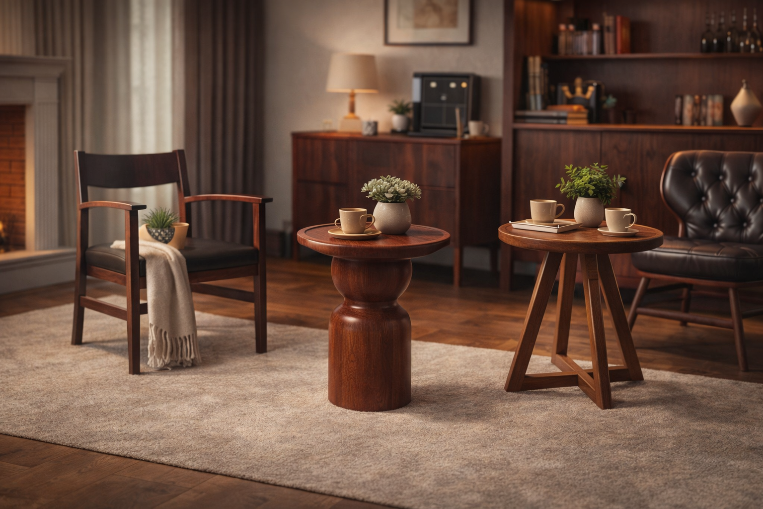 2026 ahşap yan sehpa modelleri – koltuk yanı ve berjer yanı yan sehpa koleksiyonu