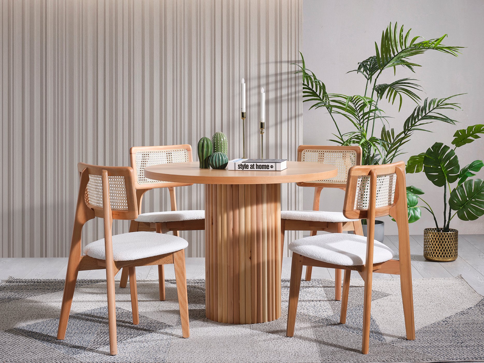 yuvarlak masa takımı – Alberohome el işçiliği ahşap masa modelleri