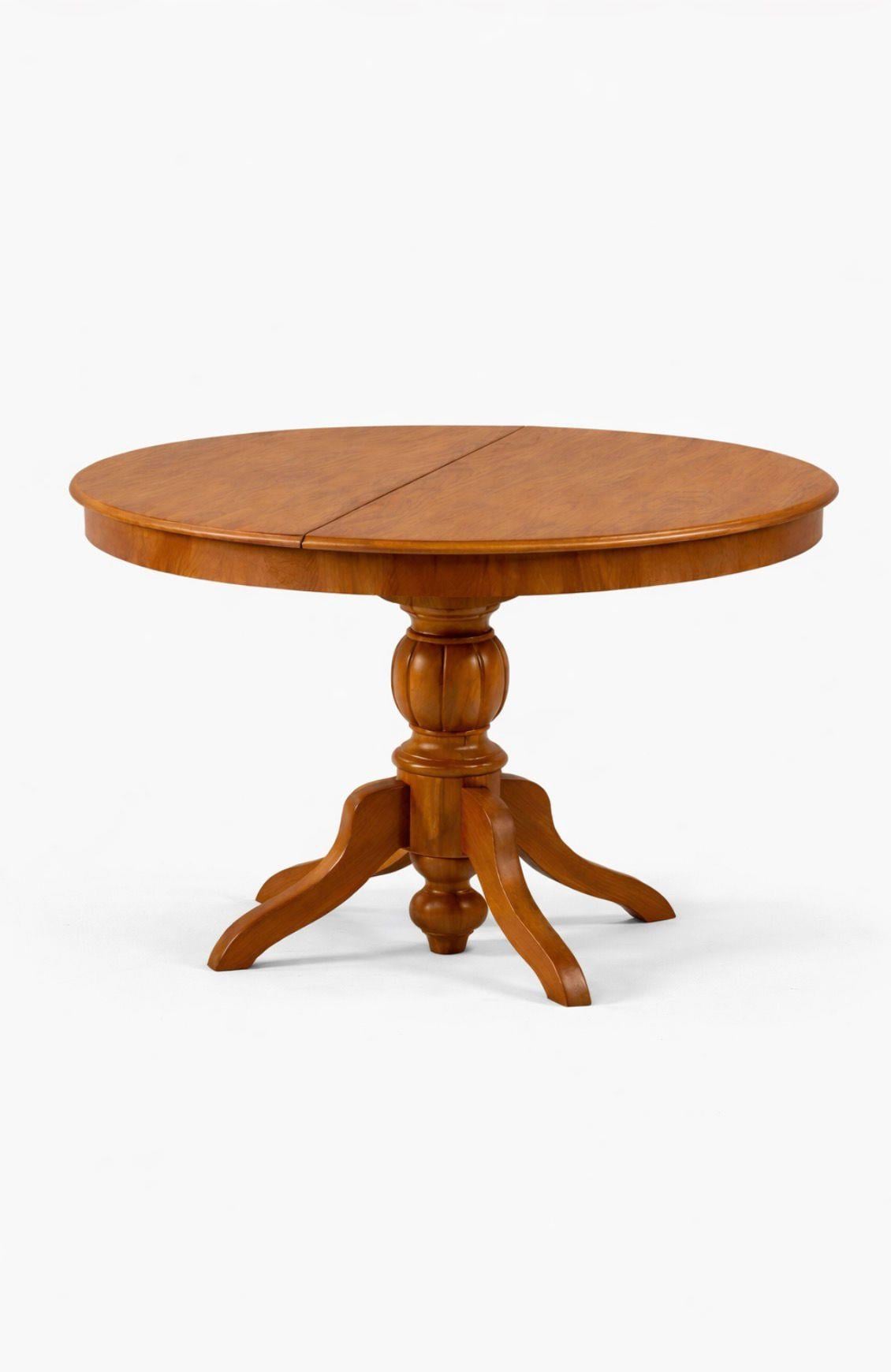 120×120 Açılır Yuvarlak Kayın Kaplama MDF Yemek Masası | 120×160 – Alberohome