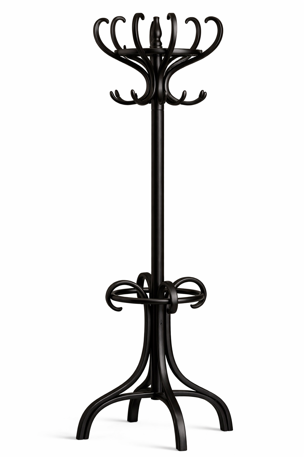 8li Tonet Askılık | El Yapımı Masif Ahşap Ayaklı Askı 178 cm