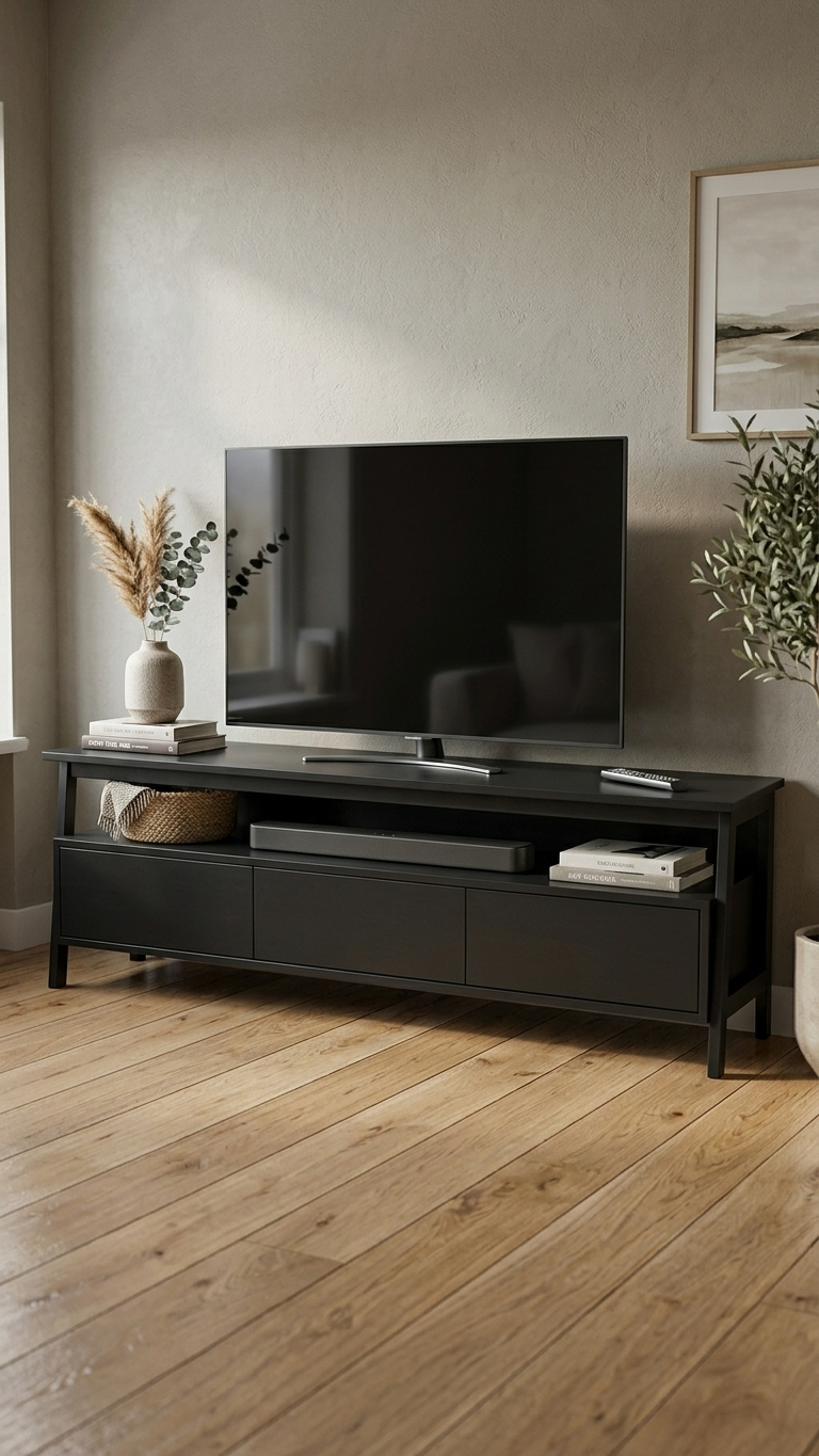 Alberohome Modern Ahşap TV Ünitesi 180 cm – Ceviz Renk TV Sehpası