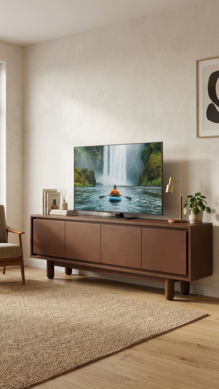 Alberohome Modern TV Ünitesi 200 cm Ahşap Televizyon Ünitesi