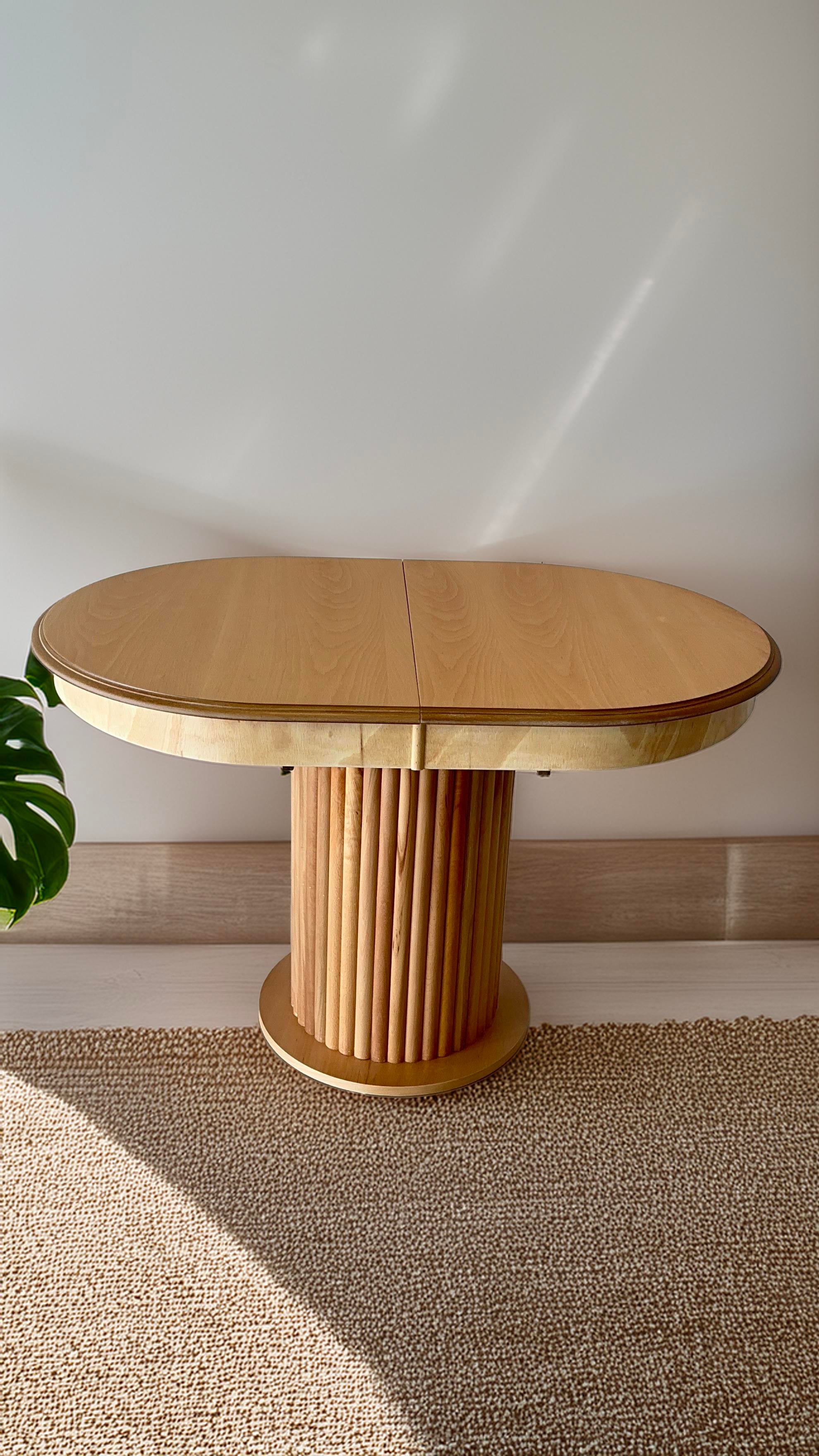 Antes Naturel Renk Açılabilir Ahşap Masa 120X80 Cm - Bohem & İskandinav Tarz