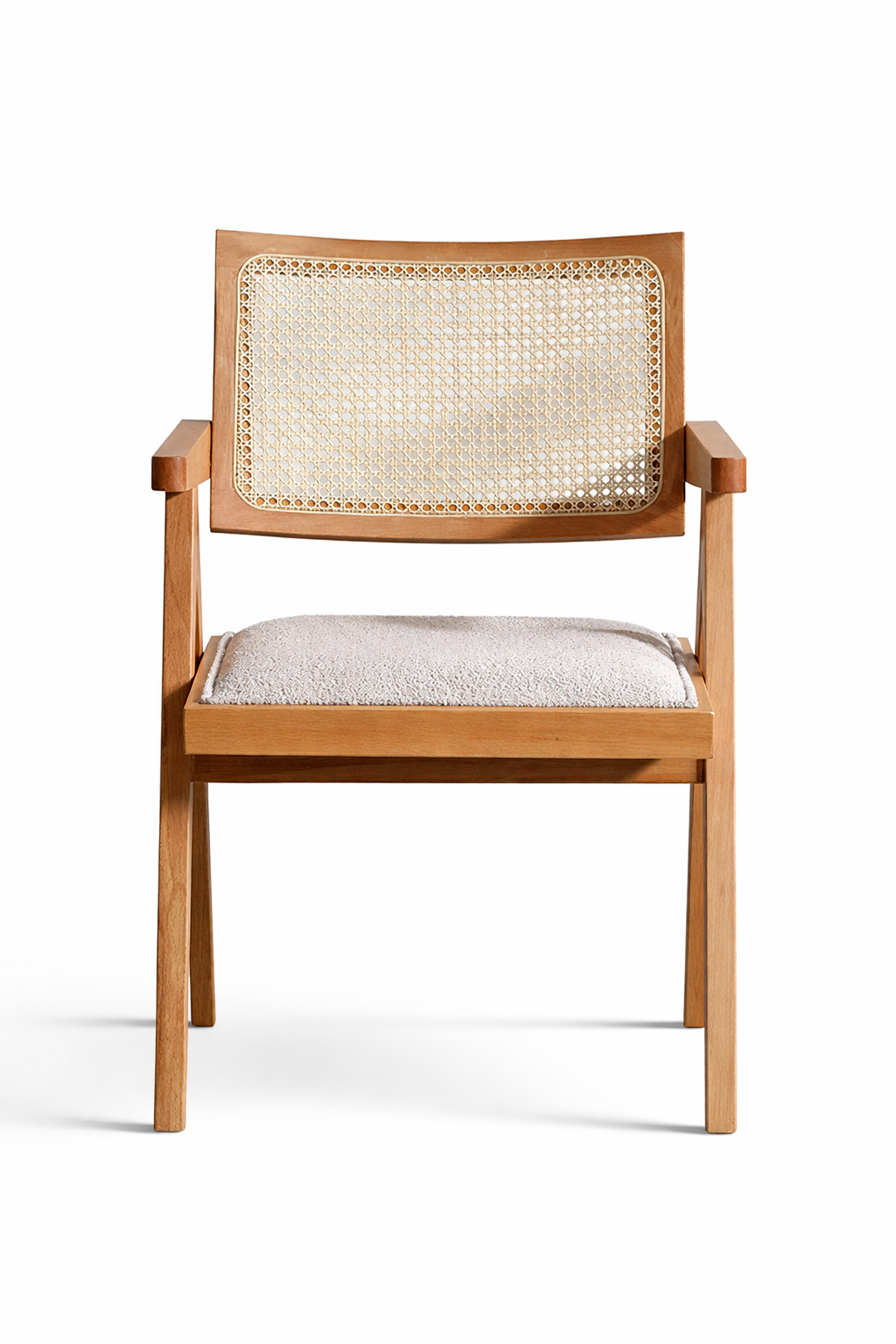 Aspendos Natural Ahşap Hazeranlı Kolçaklı Sandalye Detaylı İşçilik Modern Şık Tasarım