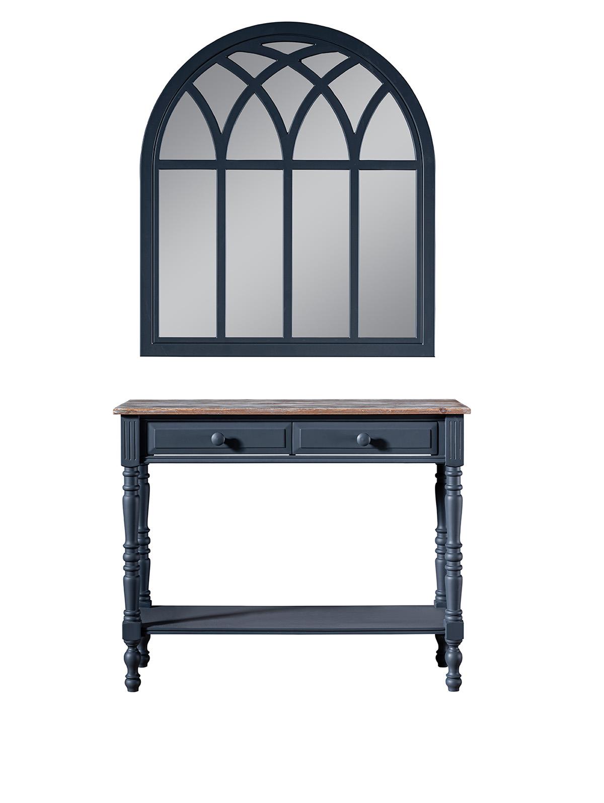 Barbery Doğal Ahşap Koyu Gri Renk Masif Dresuar 120x36 Cm - Modern & Şık Tasarım