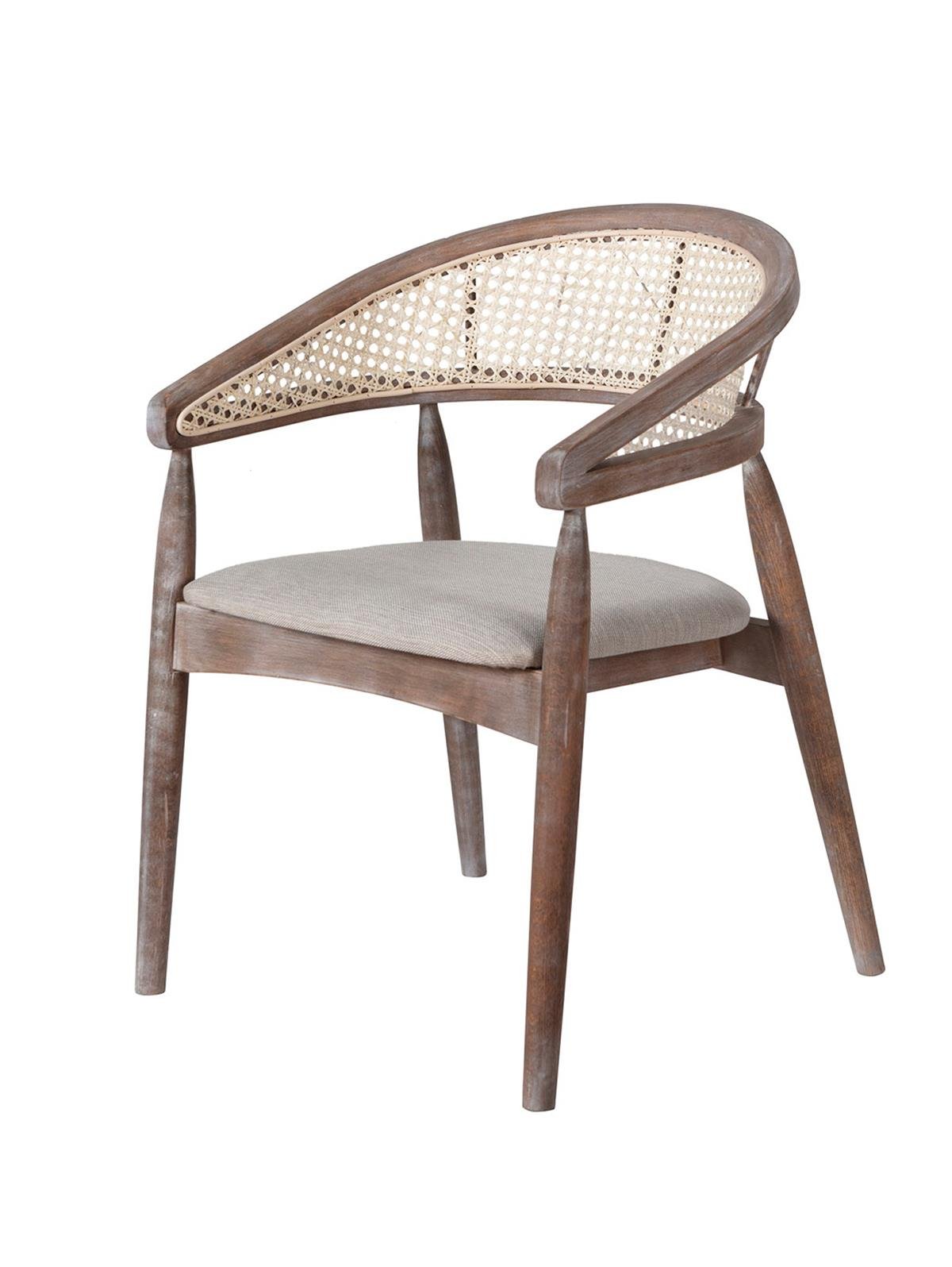 Belen Doğal Kayın Ahşap Krem Hazeranlı Masif Eskitme Sandalye Detaylı İşçilik Modern Şık Tasarım