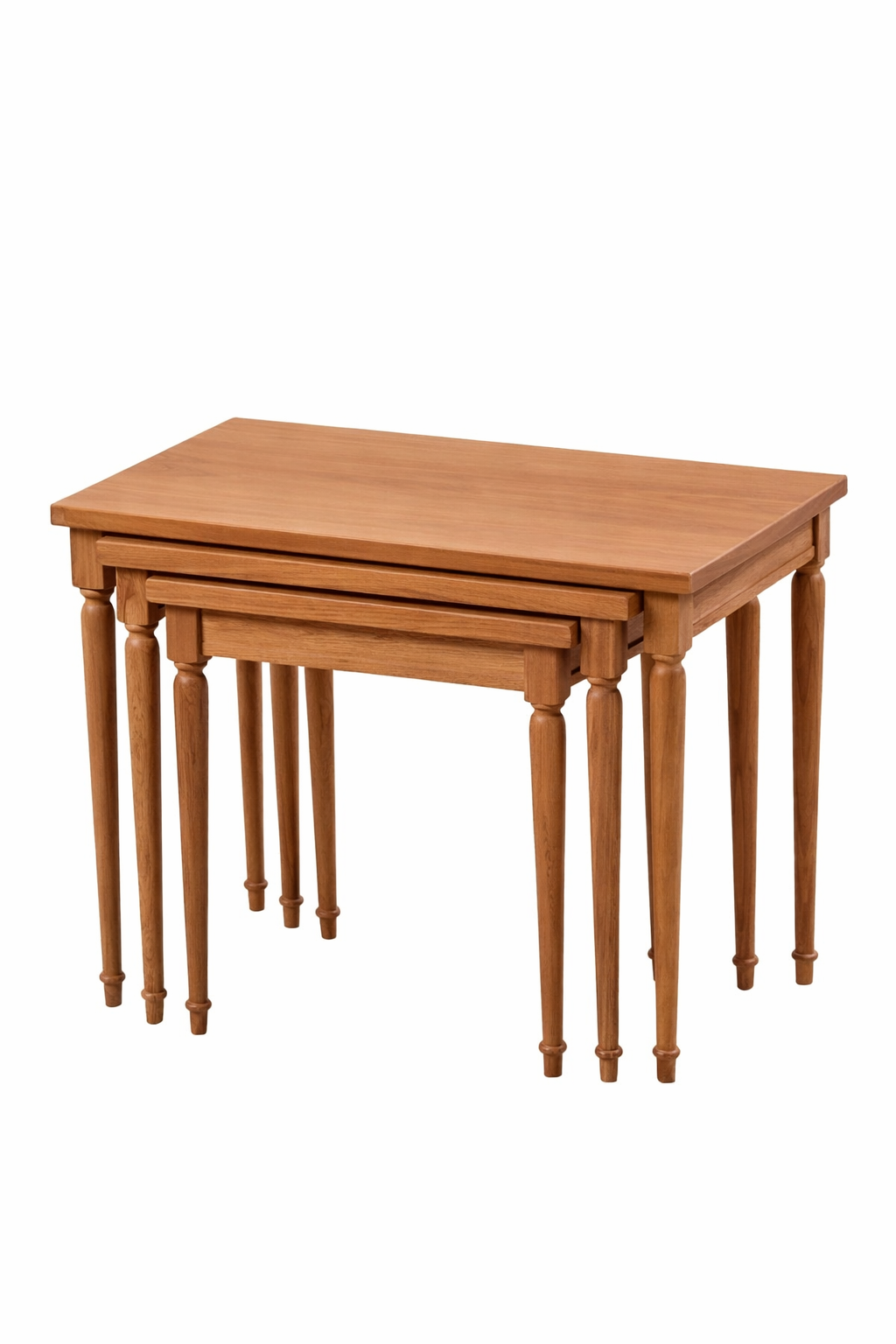 Burgu Ahşap Zigon Sehpa Seti | 64×44 cm | 51 cm