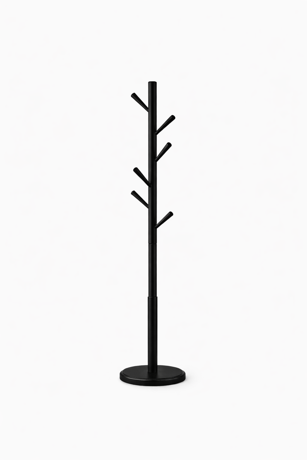 Dik Gövdeli Ahşap Askılık – Ağaç Formlu Modern Portmanto – 178 cm