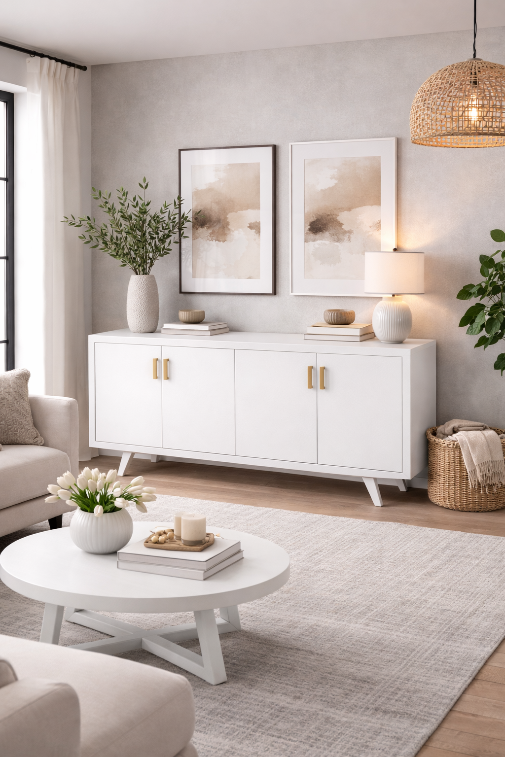 Düz Kapaklı Ahşap Konsol – Geniş Depolama Alanlı Salon ve Antre Konsolu – 200 × 52 × 90 cm