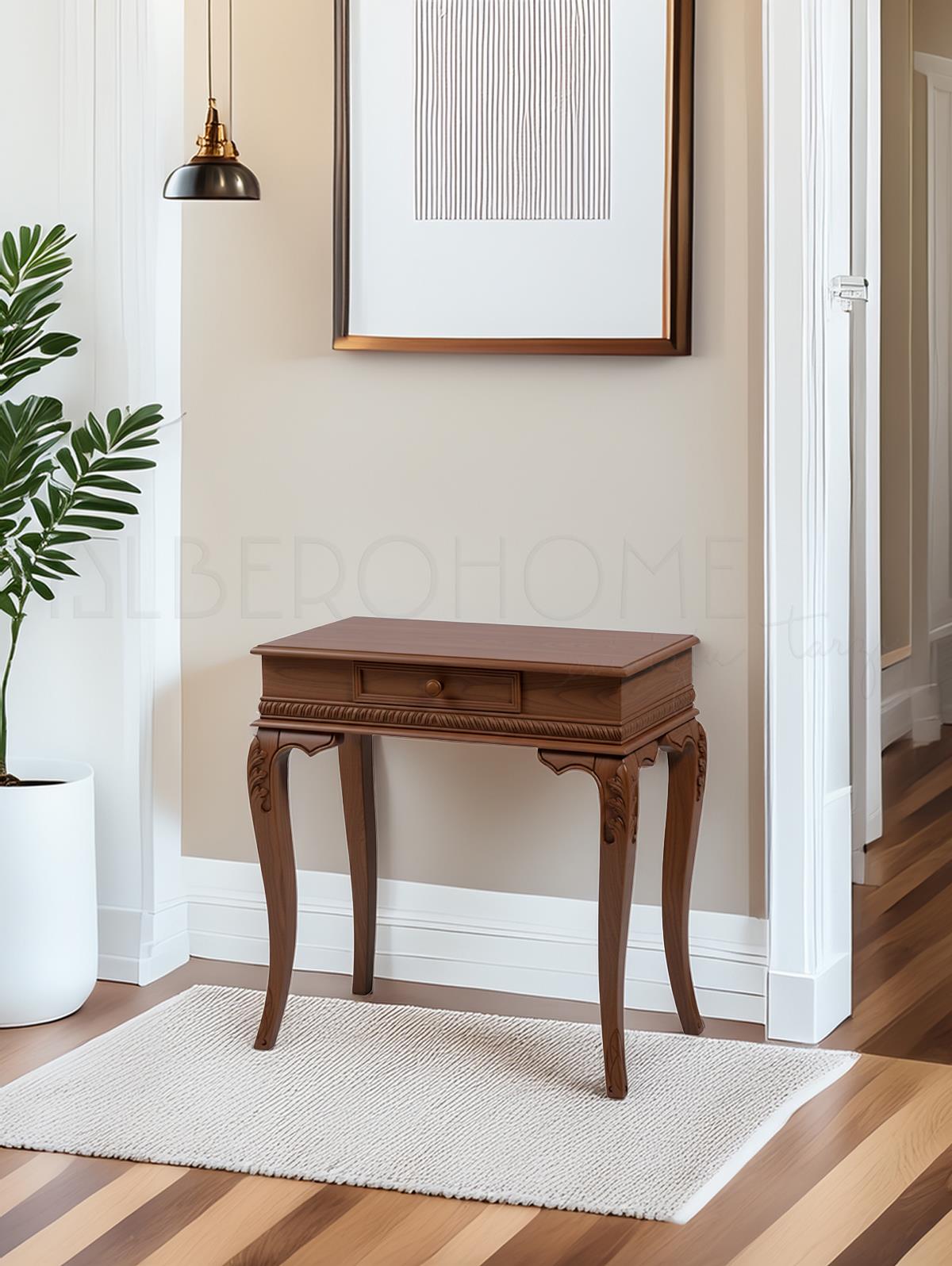 Flora El Oymalı Ahşap Dresuar 80 Cm – Rustik Country Tasarım