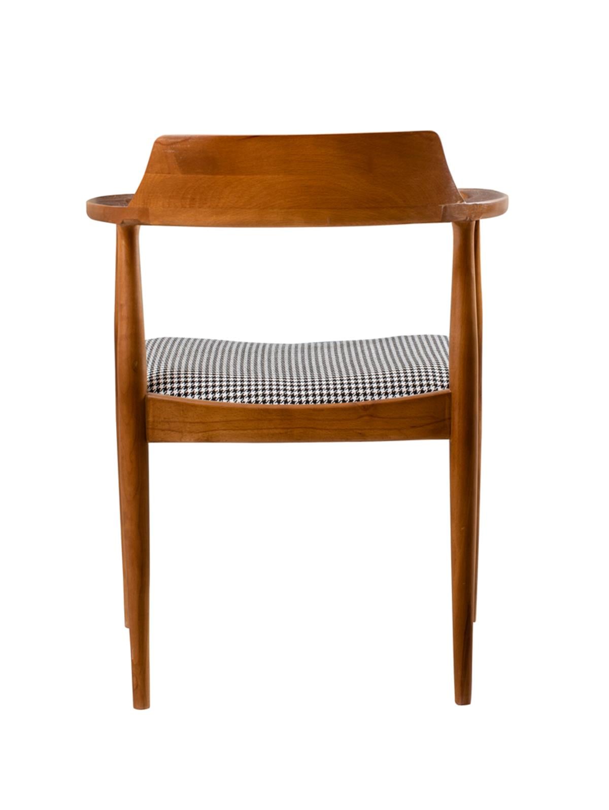 Kerben Doğal Ahşap Naturel Renk Kayın Sandalye Detaylı İşçilik Modern Şık Tasarım