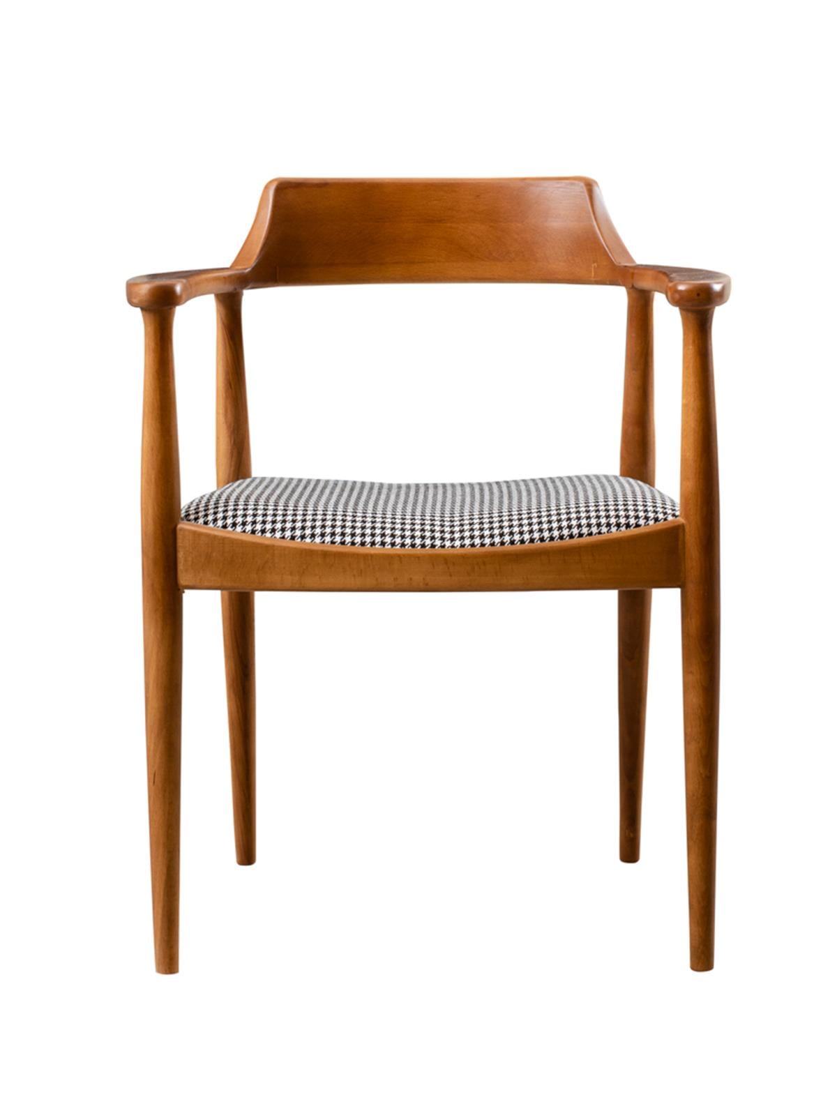 Kerben Doğal Ahşap Naturel Renk Kayın Sandalye Detaylı İşçilik Modern Şık Tasarım