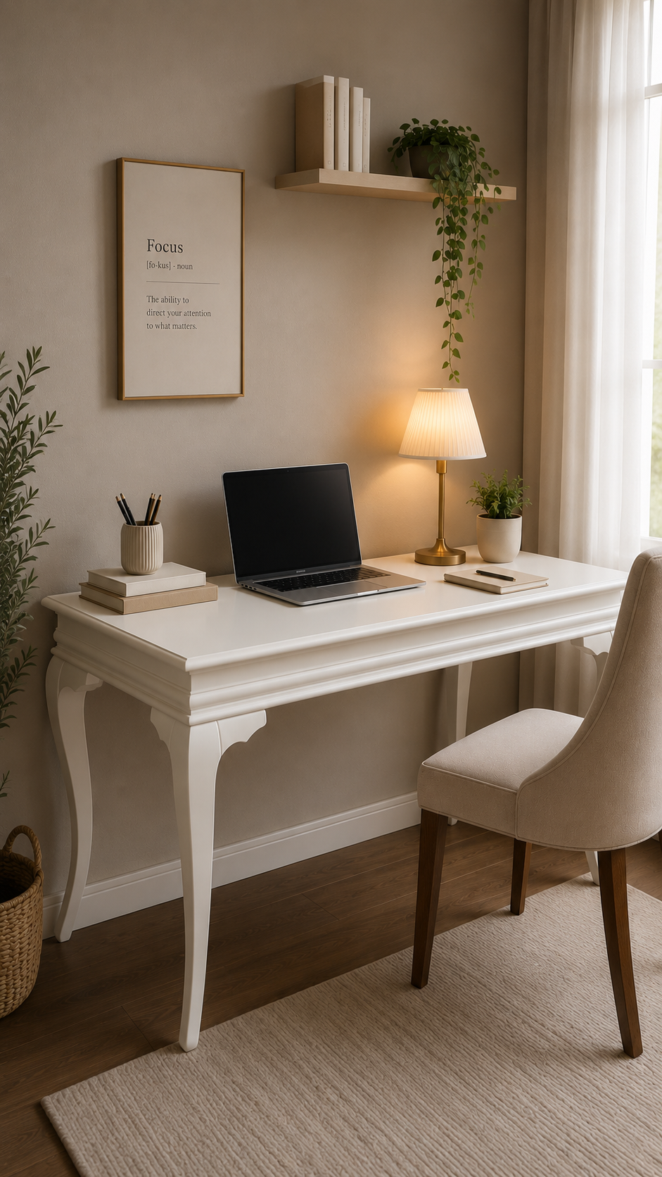 Madera Doğal Ahşap Beyaz Renk Rustik Çalışma Masası 140x80 Cm - Modern & Şık Tasarım