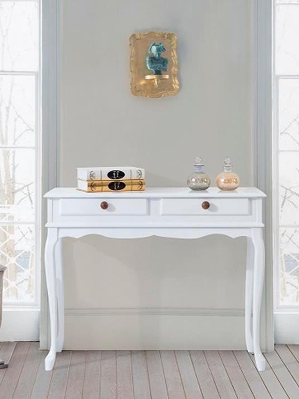 Magnit Doğal Ahşap Beyaz Renk Dresuar 100x38 Cm - Modern & Şık Tasarım