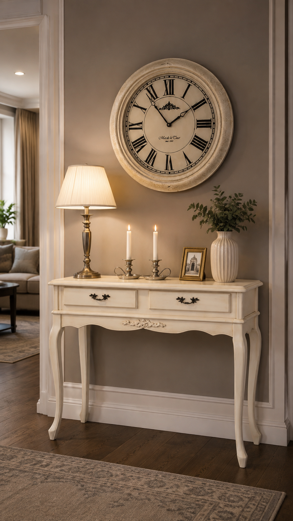 Magnit Doğal Ahşap Patine Krem Renk Dresuar 100x38 Cm - Modern & Şık Tasarım