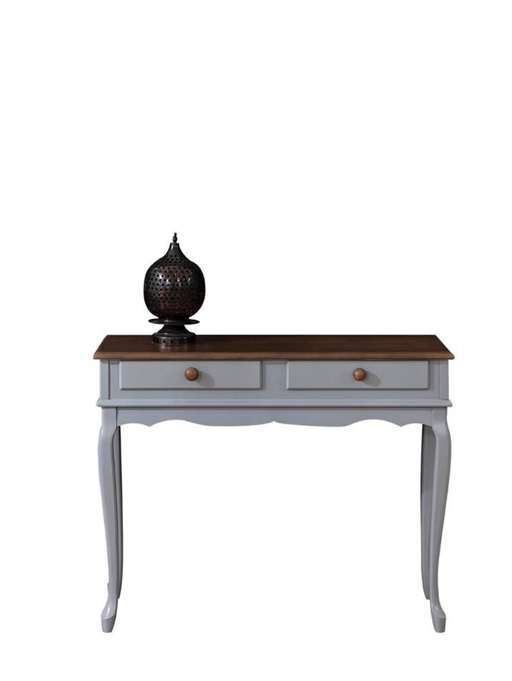 Magnit Doğal Ahşap Gri Renk Ceviz Dresuar 100x38 Cm - Modern & Şık Tasarım