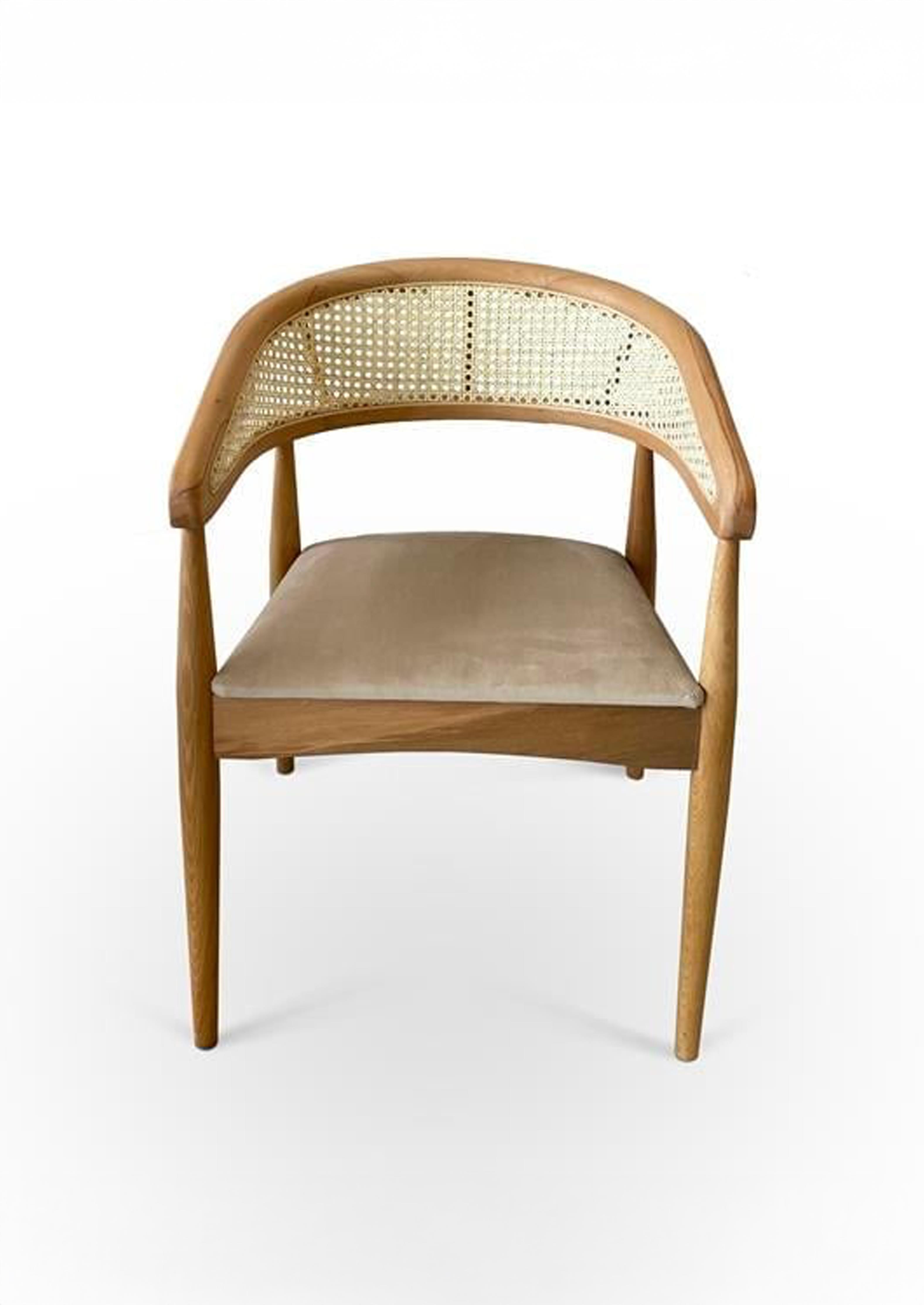 Maison Doğal Ahşap Oval Masa Takımı 170x90 cm - 4 Doğal Ahşap Naturel Hazeranlı Sandalye Modern Şık Tasarım