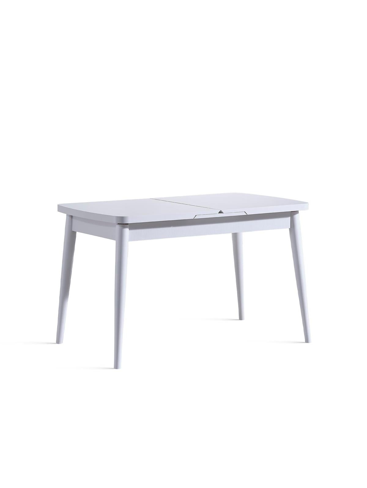 Parla Beyaz Renk Çizilmez Dikdörtgen Açılır Ahşap Masa 127x70 Cm - Modern & Şık Tasarım