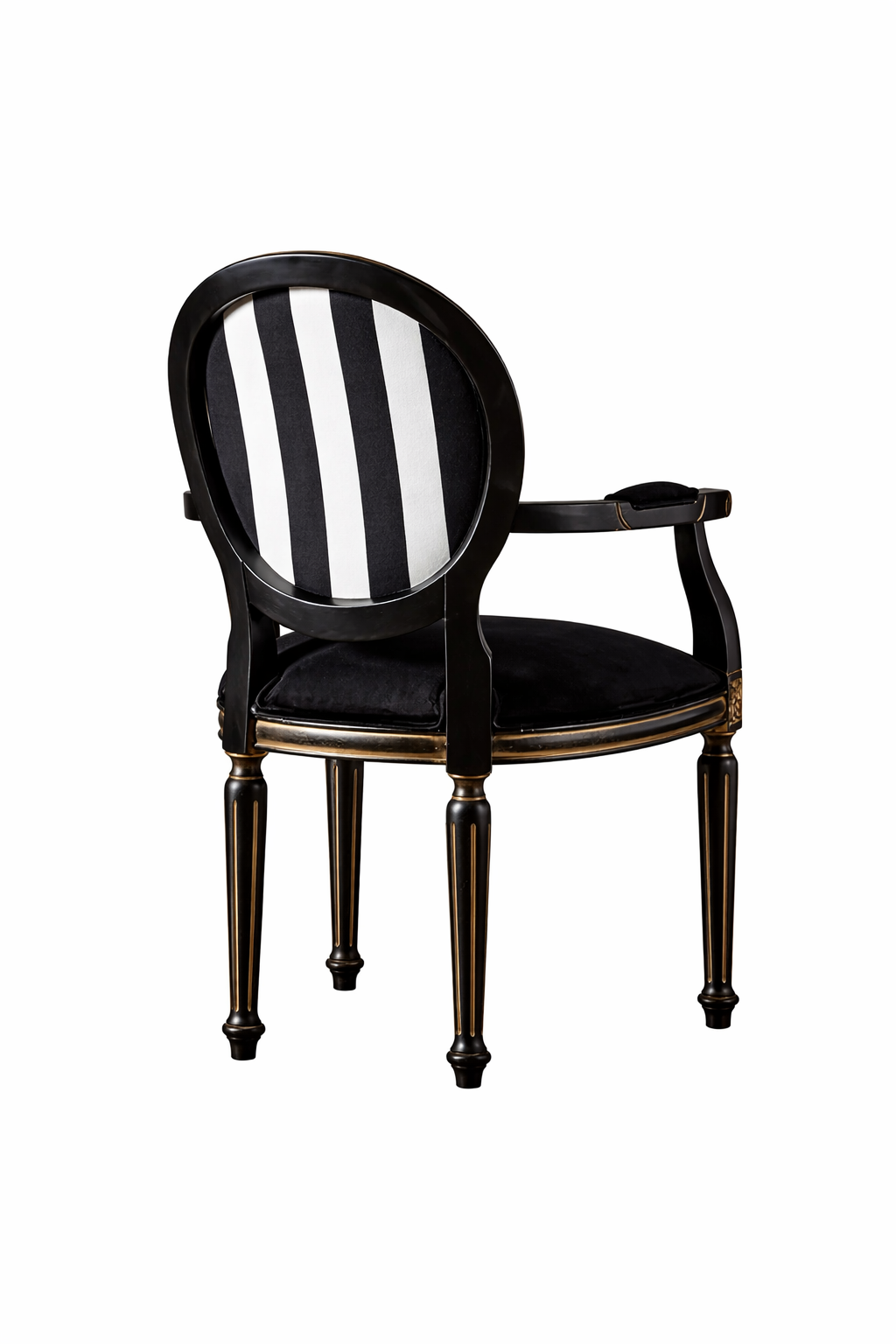 Racine Doğal Ahşap Kayın Siyah Renk Kolçaklı Sandalye Detaylı İşçilik Modern Şık Tasarım