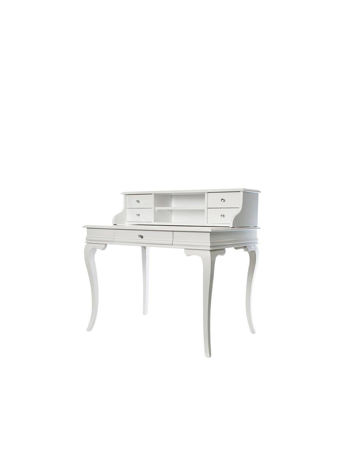 Regalo Doğal Ahşap Beyaz Renk Çekmeceli Çalışma Masası 110x70 Cm - Modern & Şık Tasarım