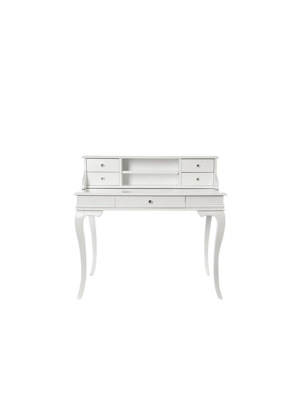 Regalo Doğal Ahşap Beyaz Renk Çekmeceli Çalışma Masası 110x70 Cm - Modern & Şık Tasarım