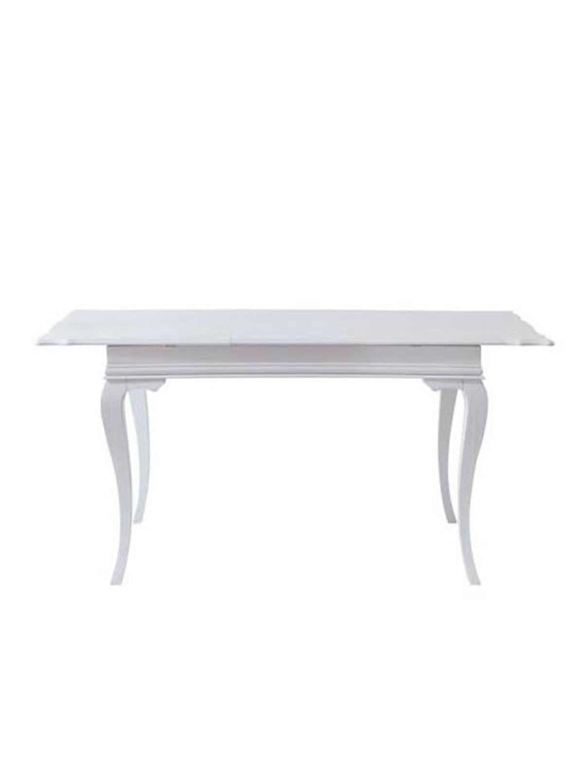 Siearra Beyaz Renk Çizilmez Dikdörtgen Açılır Ahşap Masa 120x80 Cm - Modern & Şık Tasarım