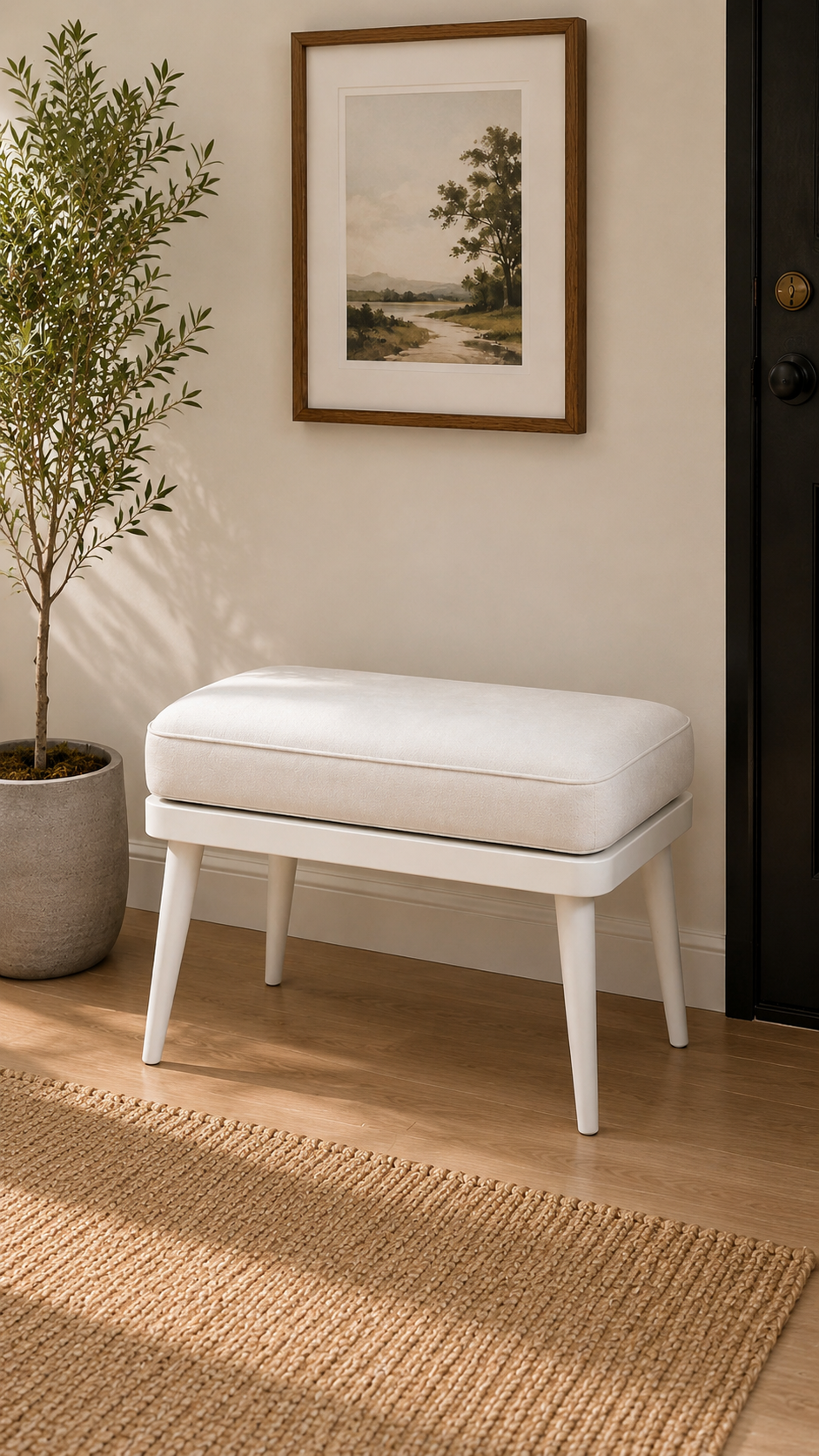 Siyah Puf Bench 90x40x43 cm