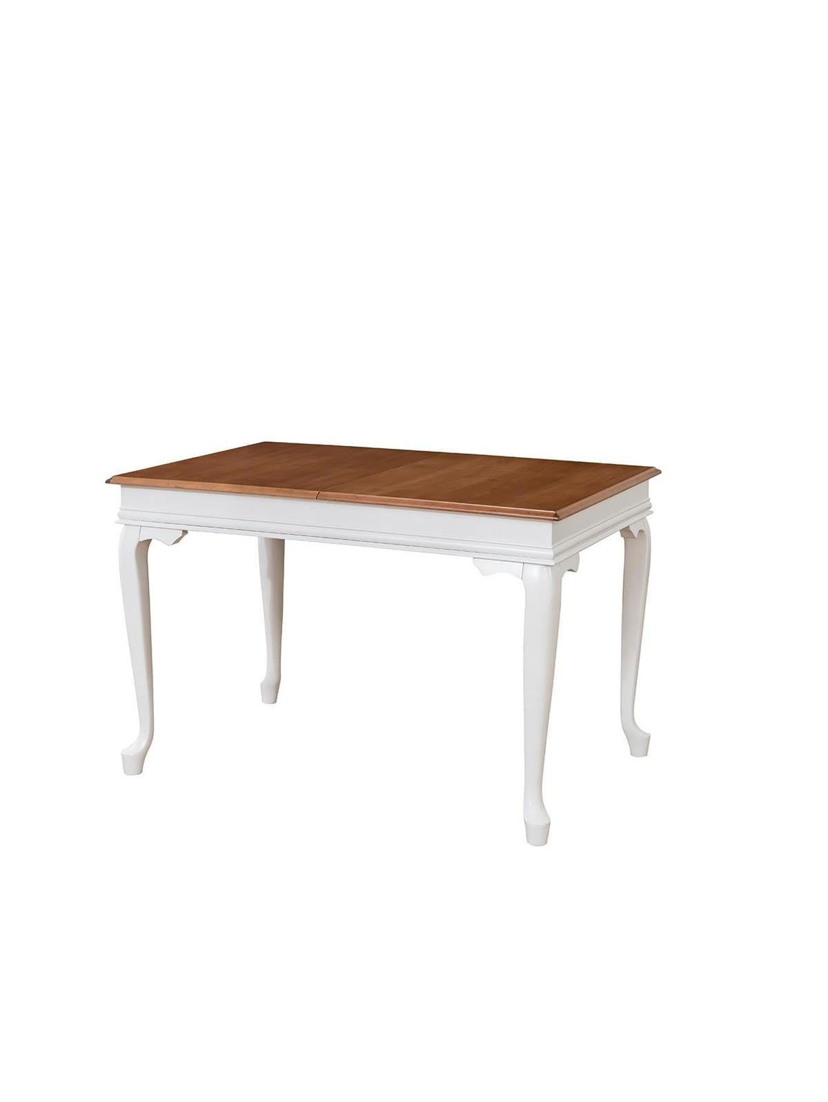 Tanaro Naturel Renk Tabla Beyaz Ayak Çizilmez Dikdörtgen Açılır Ahşap Masa 110x70 Cm - Modern & Şık Tasarım