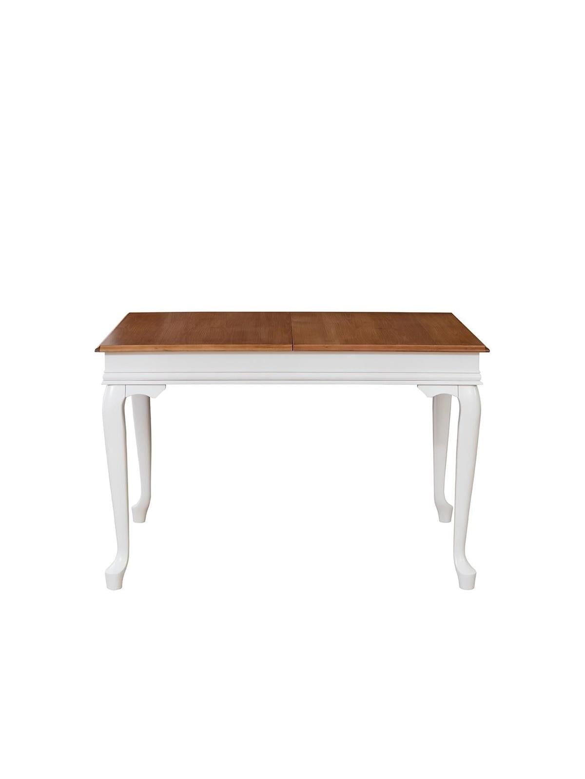 Tanaro Naturel Renk Tabla Beyaz Ayak Çizilmez Dikdörtgen Açılır Ahşap Masa 110x70 Cm - Modern & Şık Tasarım