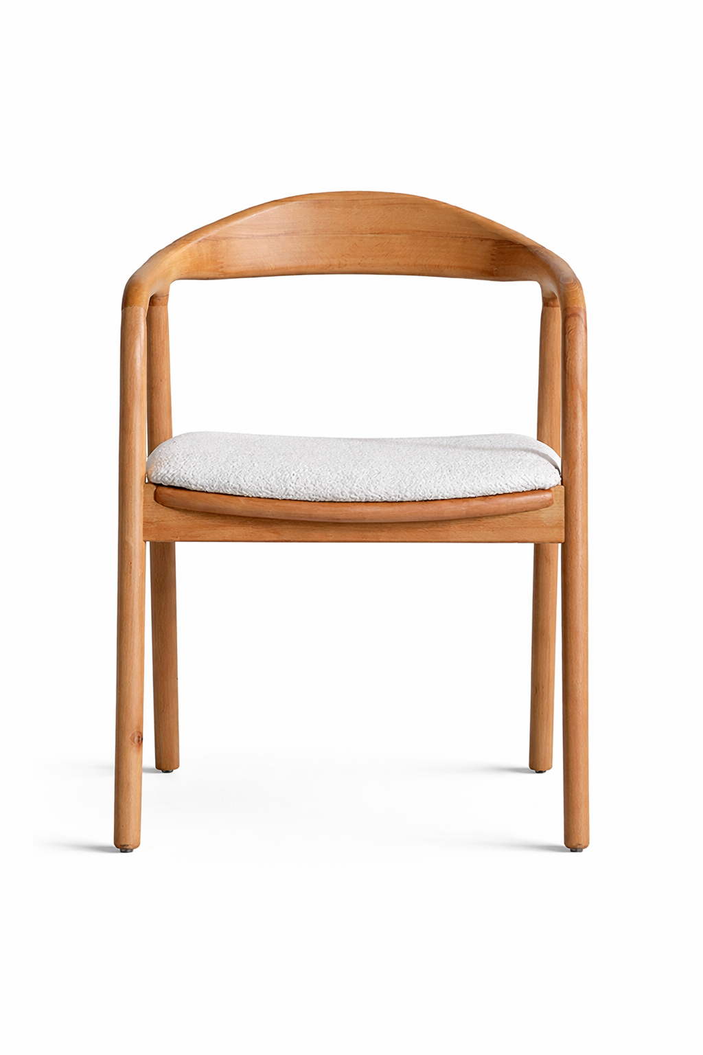 Zen Natural Kayın Ahşap Kolçaklı Sandalye Detaylı İşçilik Modern Şık Tasarım