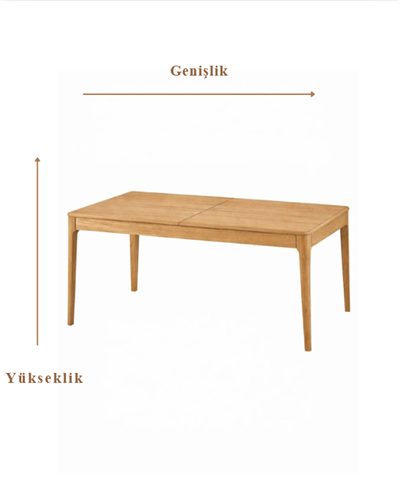  140x85 Açılır Ahşap Masa Takımı - 6 Sandalyeli (2 Kollu + 4 Kolsuz) Doğal Hazeranlı Modern Tasarım | Alberohome Premium Seri