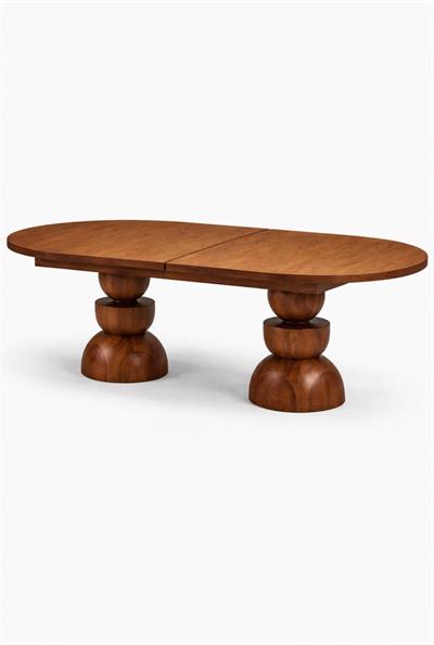 160lık Oval Kupa Açılır Yemek Masası Takımı | 4 Kayın Sandalye