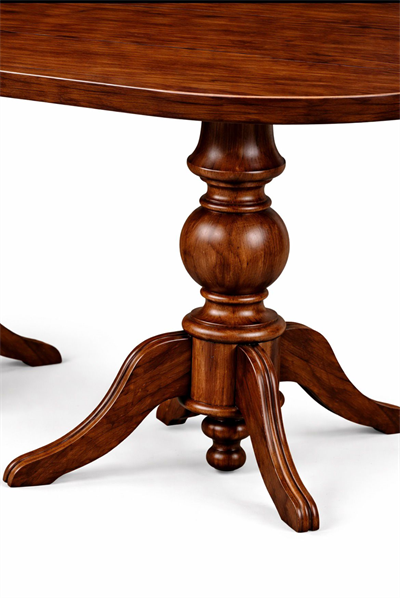 180x90 cm Oval Ahşap Yemek Masası – Masif Ağaç Ayaklı