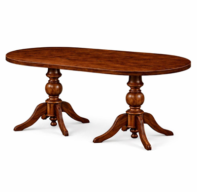 180x90 cm Oval Ahşap Yemek Masası – Masif Ağaç Ayaklı