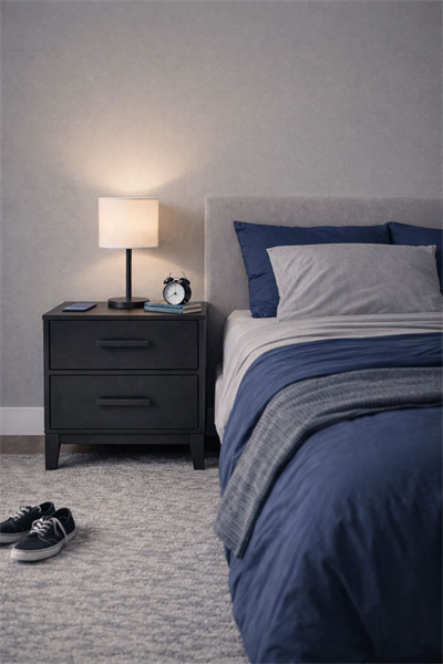 2 Çekmeceli Modern Komodin 55x60 cm – Ayaklı Yatak Odası Komodini