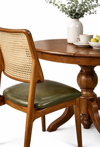 Açılır Yuvarlak Masa Takımı | 4 Sandalyeli Yemek Masası 100×100 / 100×138