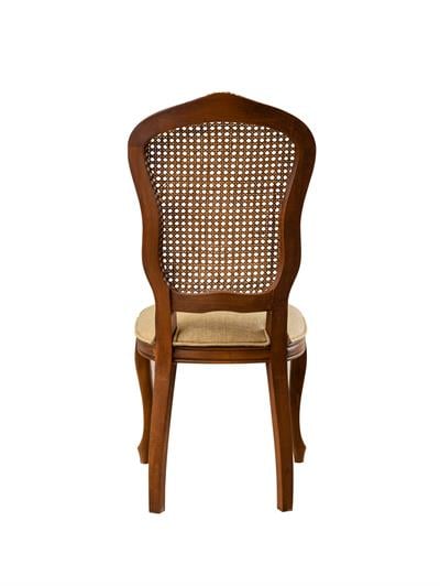 Afore Doğal Ahşap Kayın Ceviz Renk Hazeranlı Sandalye Detaylı İşçilik Modern Şık Tasarım