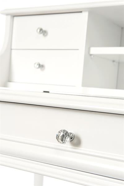 Regalo Doğal Ahşap Beyaz Renk Çekmeceli Çalışma Masası 120x80 Cm - Modern & Şık Tasarım