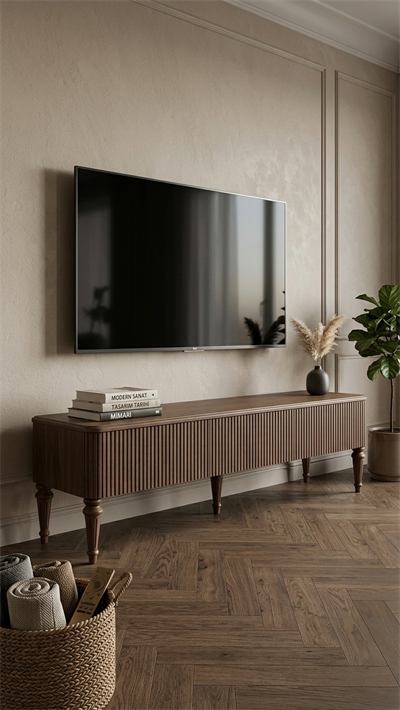 Alberohome Ahşap 180 cm Stil Plazma TV Ünitesi