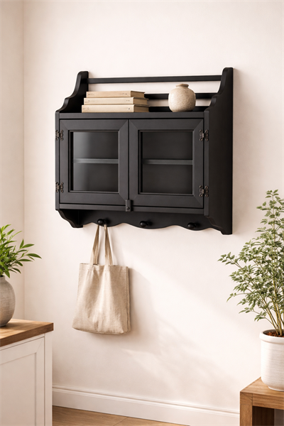 Alberohome Baharatlık Duvar Dolabı 64x55 cm – Raflı Çok Amaçlı Mutfak Dolabı