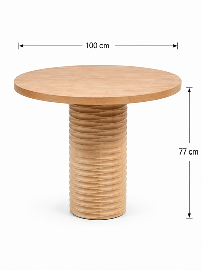 Alberohome Dar Su Yolu Yuvarlak Yemek Masası – 80x80 / 90x90 / 100x100 cm