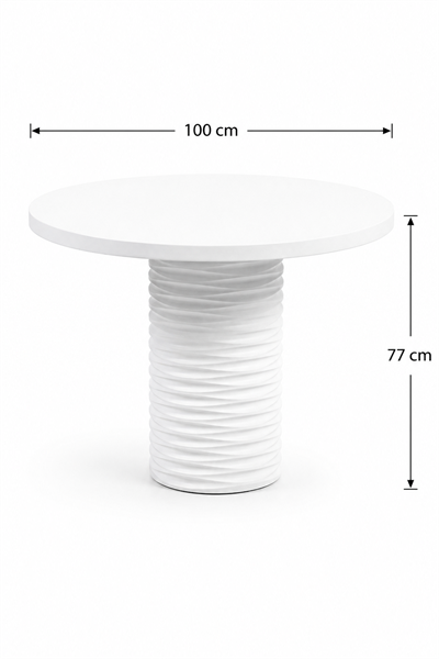 Alberohome Dar Su Yolu Yuvarlak Yemek Masası – 80x80 / 90x90 / 100x100 cm