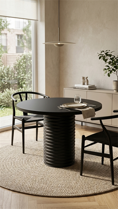 Alberohome Dar Su Yolu Yuvarlak Yemek Masası – 80x80 / 90x90 / 100x100 cm