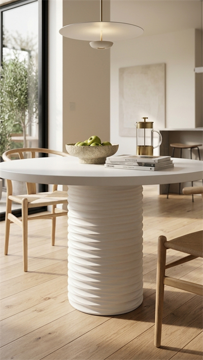 Alberohome Dar Su Yolu Yuvarlak Yemek Masası – 80x80 / 90x90 / 100x100 cm